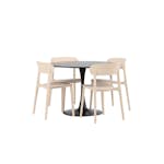Matgrupp Venture Home Glade Ø 100 cm med 4 Åstol Stolar