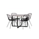Matgrupp Venture Home Durango Ø 120 cm med 4 Dyrön Stolar