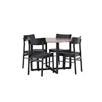 Matgrupp Venture Home Durango Ø120 cm med 4st Montros Matstolar