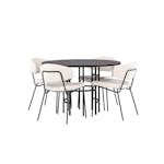 Matgrupp Venture Home Copenhagen Ø 115 cm med 4 Chico Stolar