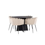 Matgrupp Venture Home Bootcut Ø110 cm med 4 Limhamn Stolar