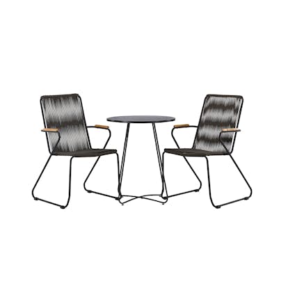 Cafégrupp Venture Home Bacong Bord med 2 Bois Stolar