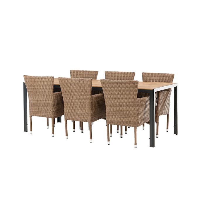 Matgrupp Venture Home Break Bord med 6 Malina Stolar