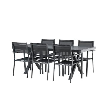 Matgrupp Venture Home Garcia Bord med 6 Copacabana Stolar