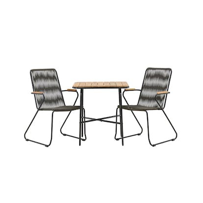 Cafégrupp Venture Home Holmbeck Bord med 2 Bois Trädgårdsstolar Utomhus