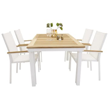 Matgrupp Venture Home Perla 160/240 med 4 Tilly Stolar