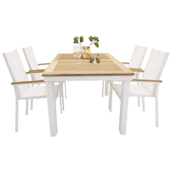 Matgrupp Venture Home Perla 160/240 med 4 Tilly Stolar