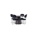 Matgrupp Venture Home Lanzo Ø120 cm med 4 st Stella stolar