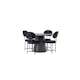 Matgrupp Venture Home Lanzo Ø120 cm med 4 st Stella stolar