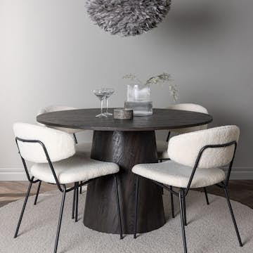Matgrupp Venture Home Lanzo Ø120 cm med 4 st Chico stolar