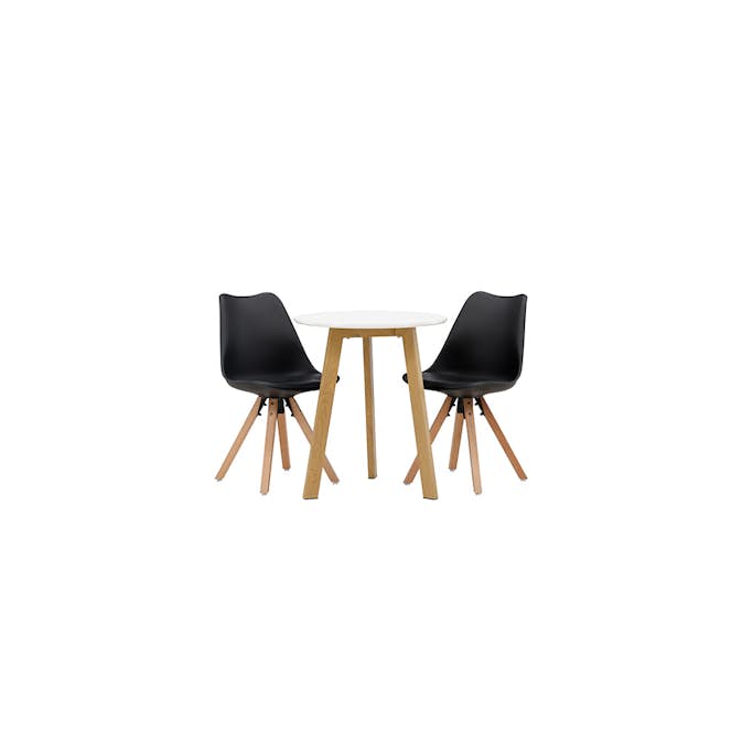 Matgrupp Venture Home Leonora Ø65 cm med 2 st Zeno stolar