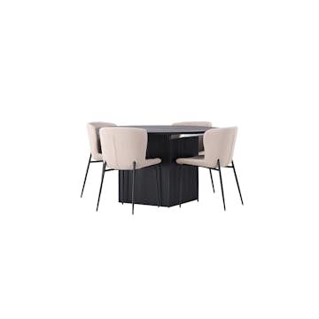 Matgrupp Venture Home Matilda med 4 Modesto Stolar