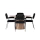 Matgrupp Venture Home Lanzo Runt Matbord Ø120 cm & 4 Yesterday Stolar i Boucle