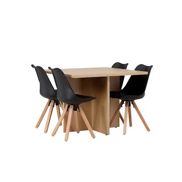 Matgrupp Venture Home Leo med 4 Zeno Stolar