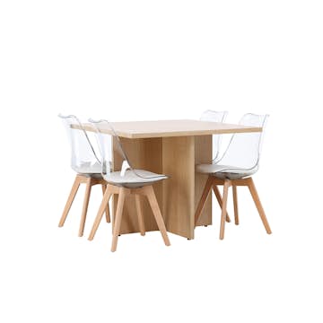 Matgrupp Venture Home Leo med 4 Edvin Stolar