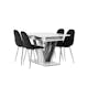 Matgrupp Venture Home Disa med 4 Polar Sammet Stolar