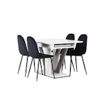 Matgrupp Venture Home Disa med 4 Polar Sammet Stolar