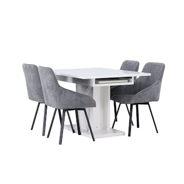 Matgrupp Venture Home Pluto med 4 Rosie Stolar