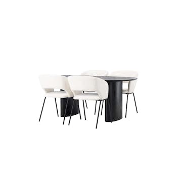 Matgrupp Venture Home Isolde med 4 st Day stolar