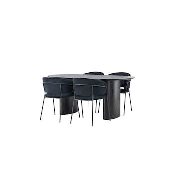 Matgrupp Venture Home Isolde med 4 st Selma stolar