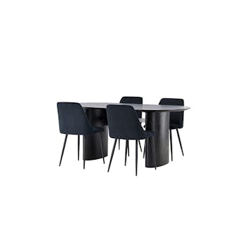 Matgrupp Venture Home Isolde med 4 st Night stolar