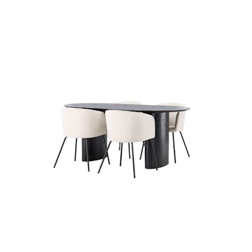 Matgrupp Venture Home Isolde med 4 st Berit stolar