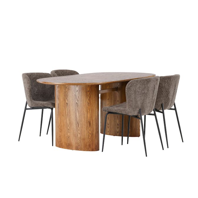 Matgrupp Venture Home Isolde med 4 Modesto Stolar