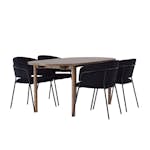 Matgrupp Venture Home Andy Ø120 cm med 4st Selma Matstolar