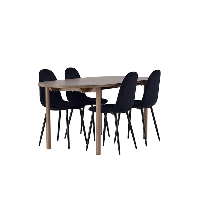 Matgrupp Venture Home Andy Ø120 cm med 4st Polar Matstolar