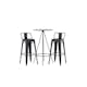 Matgrupp Venture Home Bistro Ø60 cm med 2 st Tempe stolar Svart