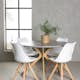 Matgrupp Venture Home Piazza Ø120 cm med 4 st Zeno stolar