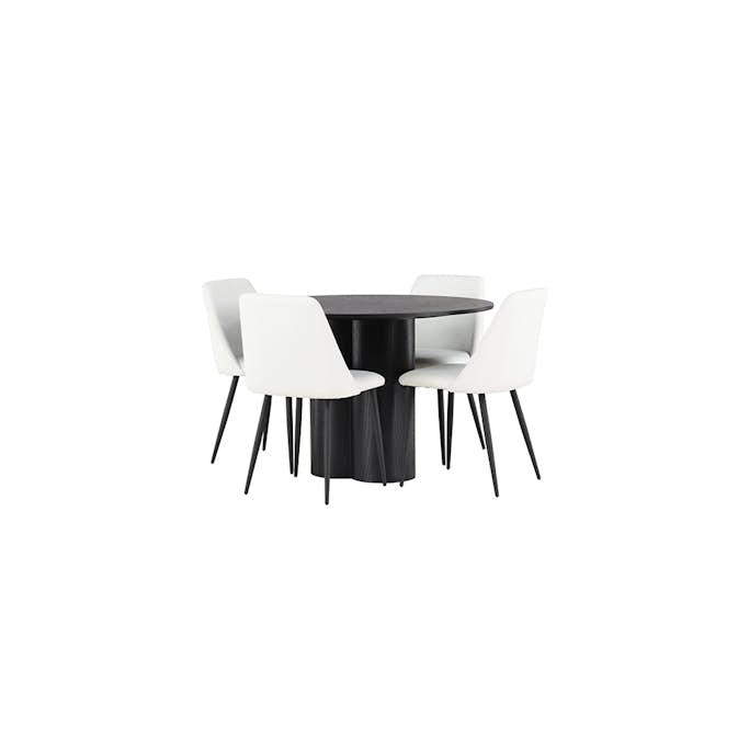 Matgrupp Venture Home Olivia Ø110 cm med 4 st Night stolar