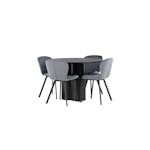 Matgrupp Venture Home Olivia Ø110 cm med 4 st Lilja stolar