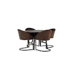 Matgrupp Venture Home Kaseidon Ø100 cm med 4 st Evening stolar