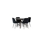 Matgrupp Venture Home Kaseidon Ø100 cm med 4 st Night stolar