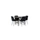 Matgrupp Venture Home Kaseidon Ø100 cm med 4 st Night stolar