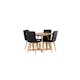 Matgrupp Venture Home Yakidon Ø120 cm med 4 st Today stolar