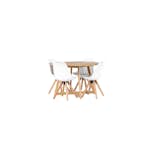 Matgrupp Venture Home Yakidon Ø120 cm med 4 st Zeno stolar