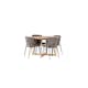 Matgrupp Venture Home Yakidon Ø120 cm med 4 st Modesto stolar