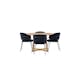 Matgrupp Venture Home Yakidon Ø120 cm med 4 st Selma stolar