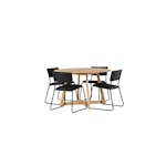 Matgrupp Venture Home Yakidon Ø120 cm med 4 st Kenth stolar
