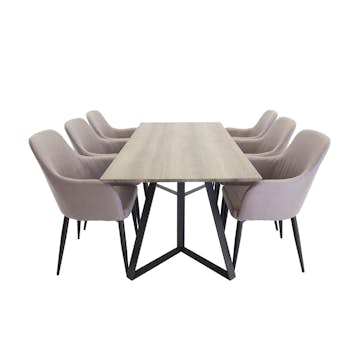 Matgrupp Venture Home Marina med 6st Comfort Stolar