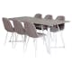 Matgrupp Venture Home Marina Matbord Grå 180 cm & 6st Polar Stolar