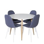 Matgrupp Venture Home Polar Ø100 cm med 4st Plaza Matstolar