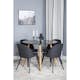 Matgrupp Venture Home Plaza Ø100 cmmed 4st Velvet Matstolar