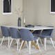 Matgrupp Venture Home Piazza med 6st Velvet Stolar
