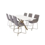 Matgrupp Venture Home Piazza med 6 st X Stolar