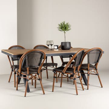 Trädgårdsgrupp Venture Home Garcia med 6 Guarda Stolar