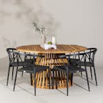 Trädgårdsgrupp Venture Home Tucumán med 6 Stina Trädgårdsstolar