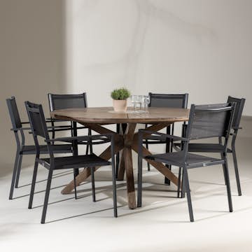 Trädgårdsgrupp Venture Home Rosario med 6 Copacabana Stolar